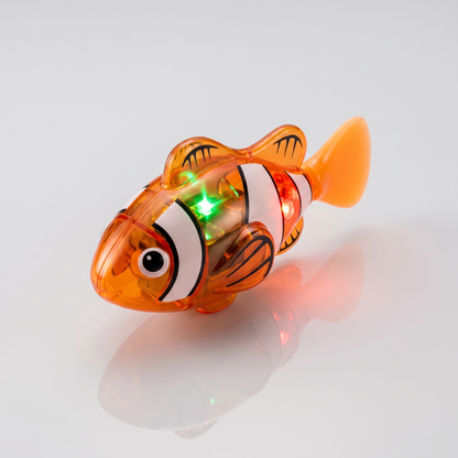 LED floating fish bath toy top