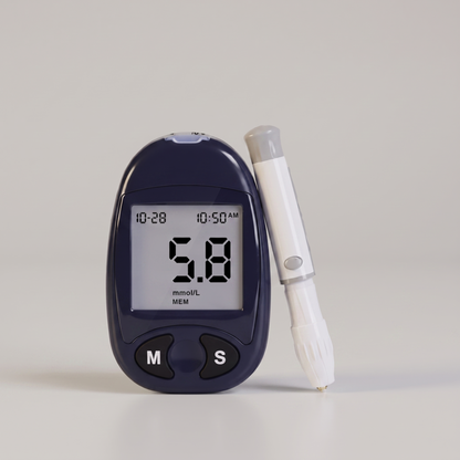 Blood glucose monitor kit front