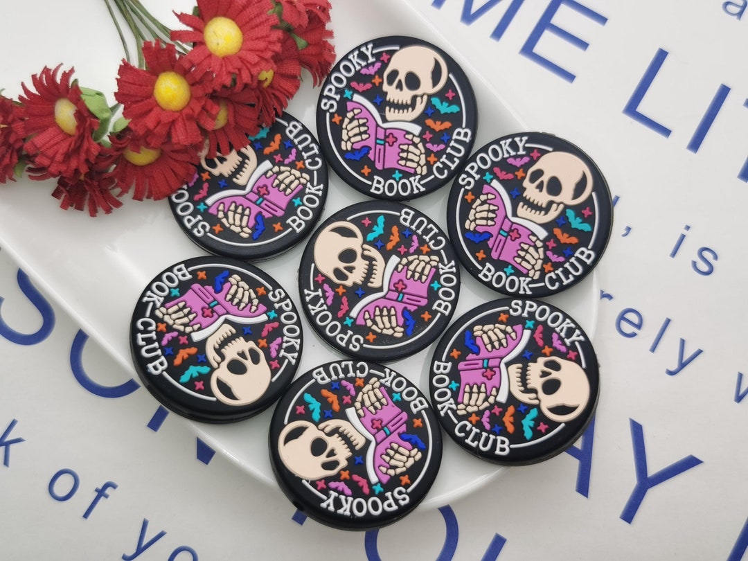 Halloween Ghost & Skull Silicone Focal Beads