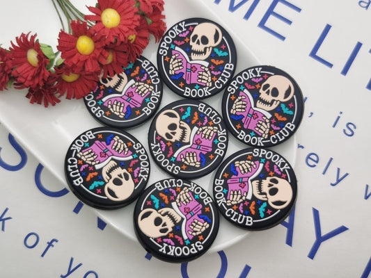 Halloween Ghost & Skull Silicone Focal Beads