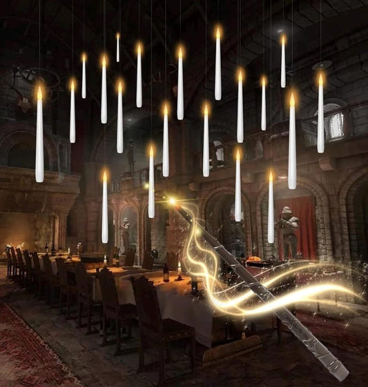 20-Piece Floating LED Candle Set with Wand Remote