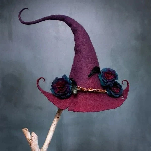 Halloween Party Witch Hat with Adjustable Fit for Costume and Decorative Use