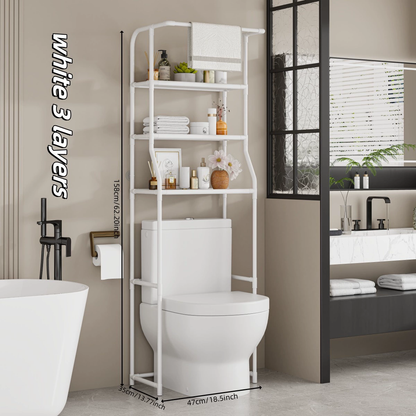 Toilet shelf above toilet with 3 levels – alternate product view 2