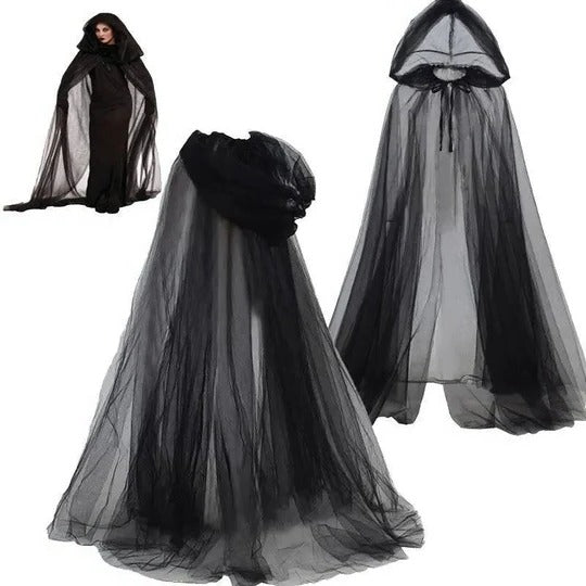 Adults Halloween Costume Hooded Cape for Women – alternate product view 3