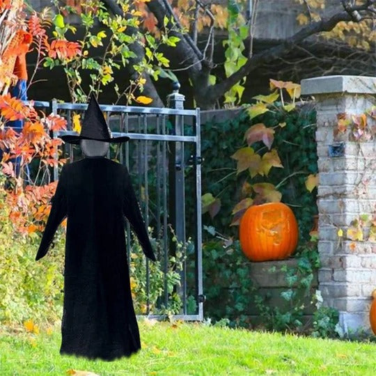 Outdoor Lighted Witch Stake Decoration for Halloween Yard Displays – alternate product view 6