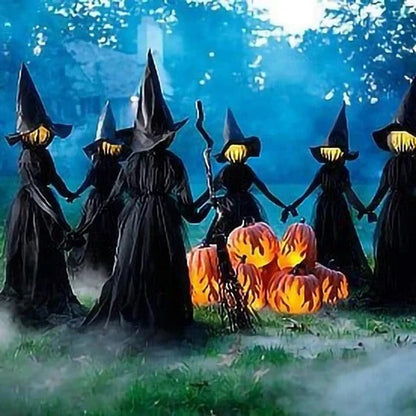Outdoor Lighted Witch Stake Decoration for Halloween Yard Displays – alternate product view 5