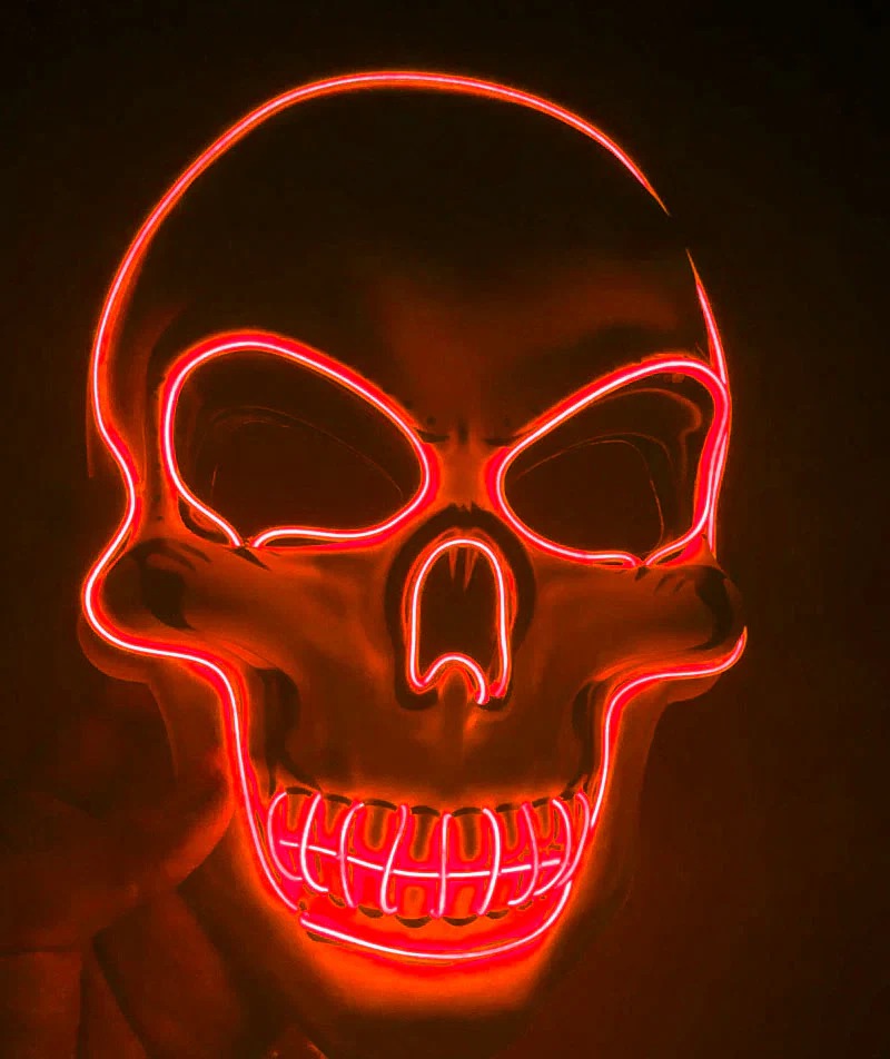 LED Skeleton Mask for Halloween and Costume Events – alternate product view 8