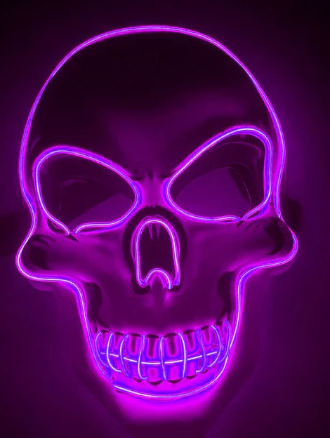 LED Skeleton Mask for Halloween and Costume Events – alternate product view 7