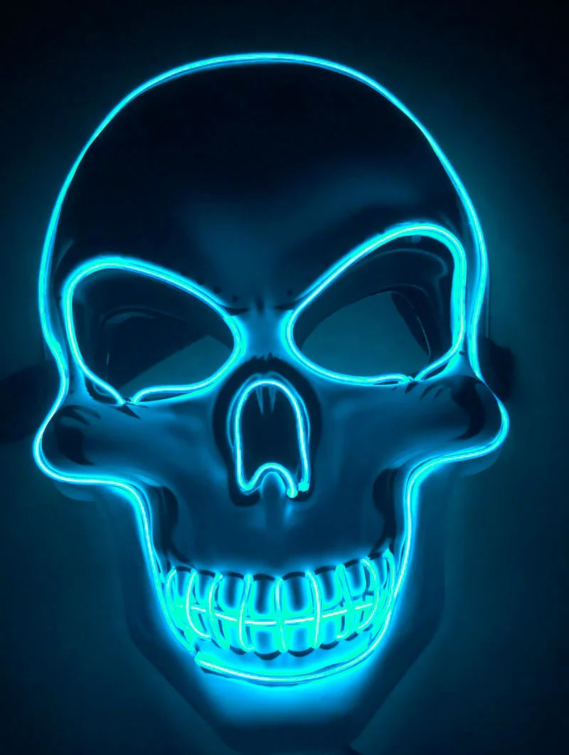 LED Skeleton Mask for Halloween and Costume Events – alternate product view 4
