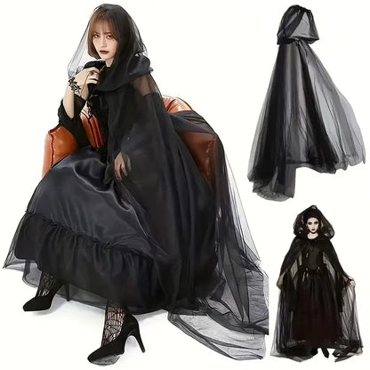 Adults Halloween Hooded Witch Cloak for Women – alternate product view 5