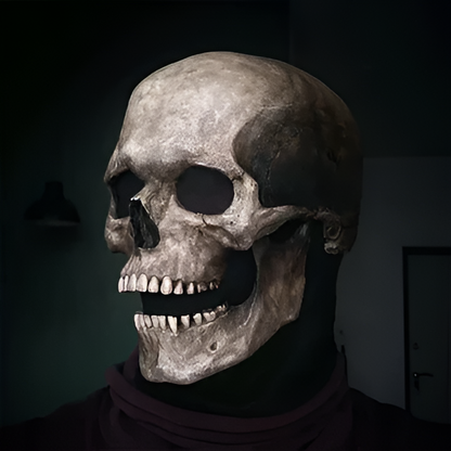Articulated Human Skeleton Mask Full Head Latex Skull with Moving Jaw for Costume Parties Cosplay Horror – alternate product 
