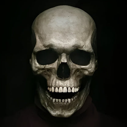 Articulated Human Skeleton Mask Full Head Latex Skull with Moving Jaw for Costume Parties Cosplay Horror – alternate product 
