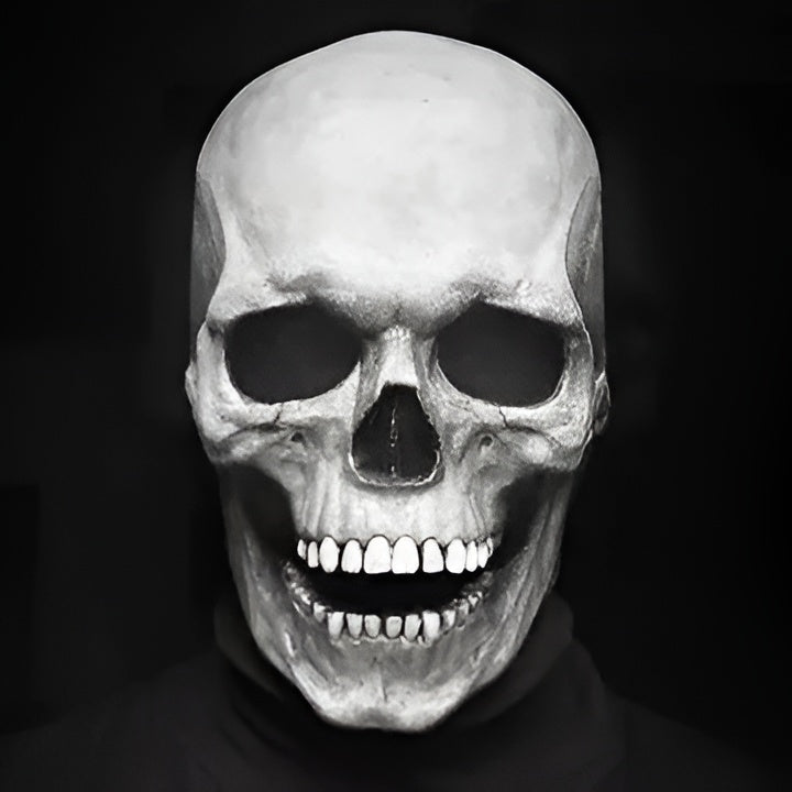 Articulated Human Skeleton Mask Full Head Latex Skull with Moving Jaw for Costume Parties Cosplay Horror – alternate product 