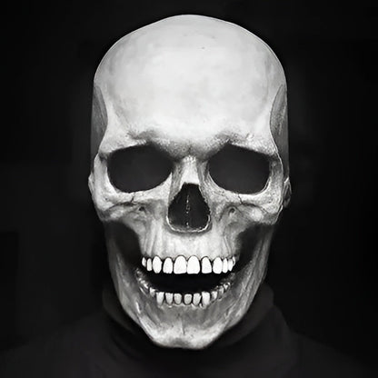 Articulated Human Skeleton Mask Full Head Latex Skull with Moving Jaw for Costume Parties Cosplay Horror – alternate product 