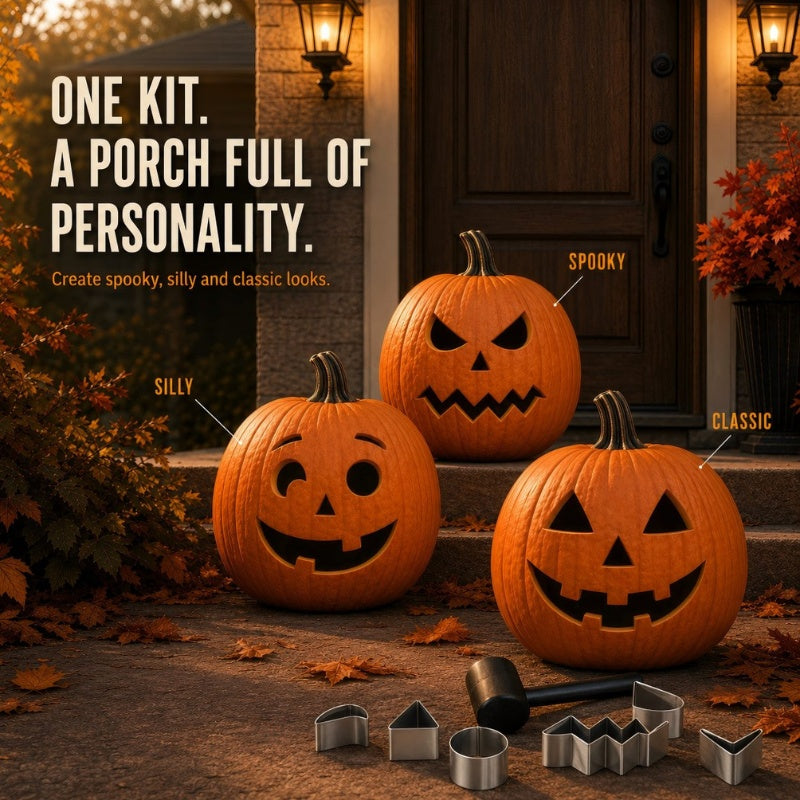 36 Pcs Pumpkin Carving Kit with 4 Candles Lights & 20 Pumpkin Stencils – alternate product view 8