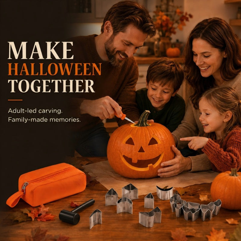 36 Pcs Pumpkin Carving Kit with 4 Candles Lights & 20 Pumpkin Stencils – alternate product view 2