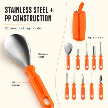 36 Pcs Pumpkin Carving Kit with 4 Candles Lights & 20 Pumpkin Stencils – alternate product view 6