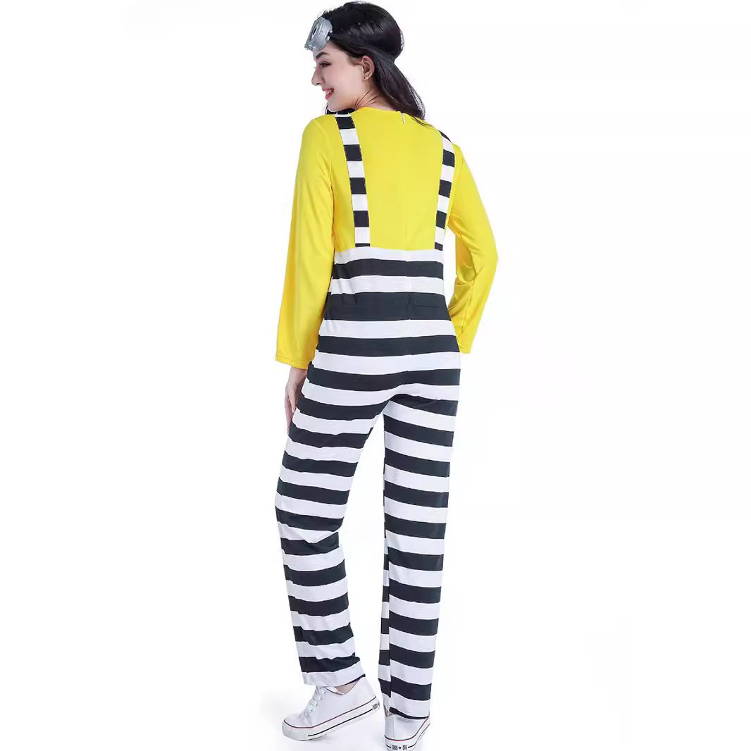 Adult Costume Couples Halloween Outfit Women Men Little Yellow Man Cartoon Cosplay Suit – alternate product view 5