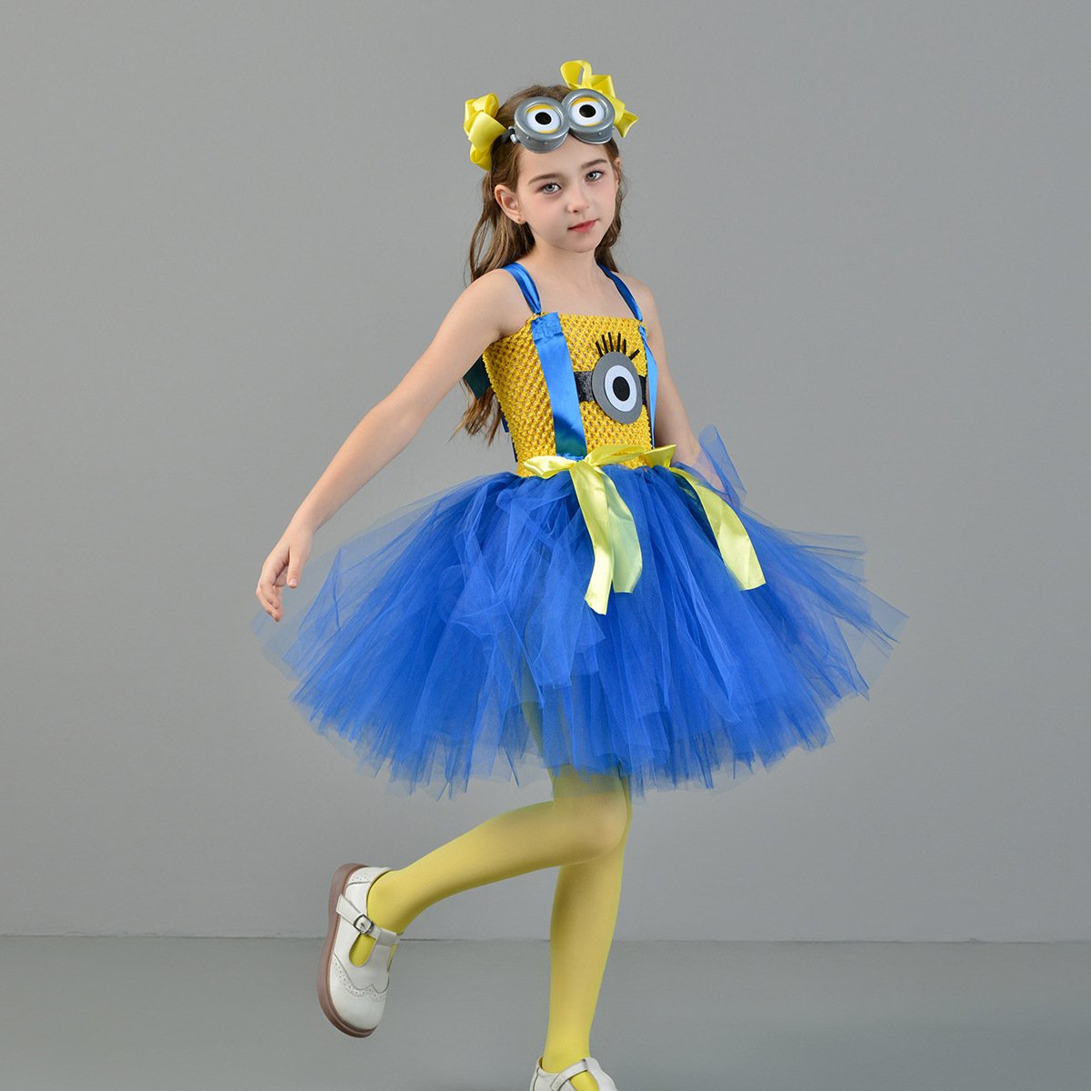 Kids Costumes Yellow and Purple Tutu Dress with Iconic Goggles – alternate product view 4