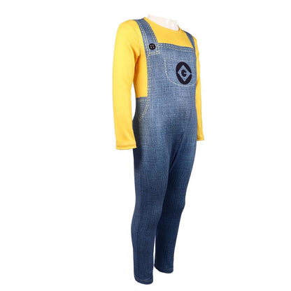 Kids Youth Costume Yellow Jumpsuit and Helmet for Halloween Cosplay – alternate product view 2