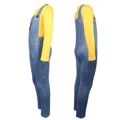 Kids Youth Costume Yellow Jumpsuit and Helmet for Halloween Cosplay – alternate product view 4
