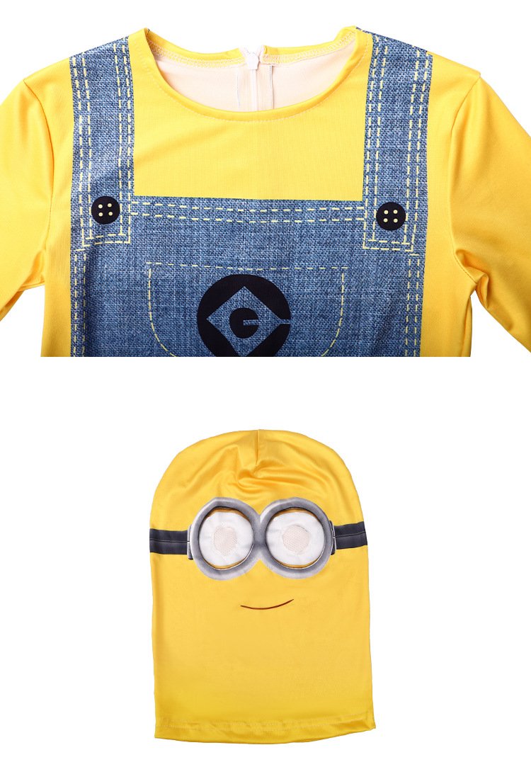 Kids Youth Costume Yellow Jumpsuit and Helmet for Halloween Cosplay – alternate product view 7