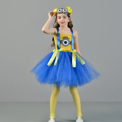 Kids Costumes Yellow and Purple Tutu Dress with Iconic Goggles – alternate product view 2