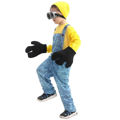 Boys Girls Costumes Jumpsuit Goggles Gloves and Hat 4pcs Suit for Halloween Carnival – alternate product view 4
