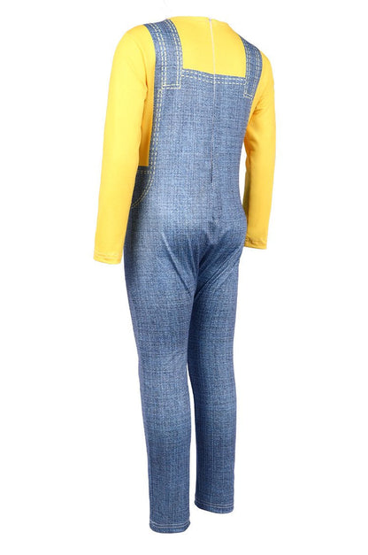 Kids Youth Costume Yellow Jumpsuit and Helmet for Halloween Cosplay – alternate product view 3