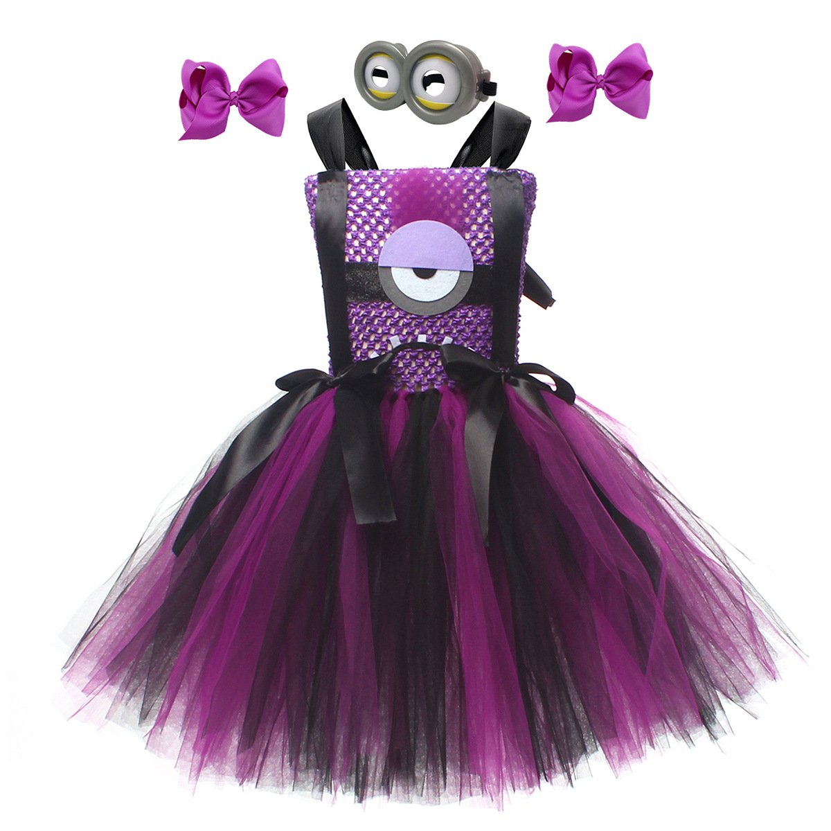 Kids Costumes Yellow and Purple Tutu Dress with Iconic Goggles – alternate product view 9