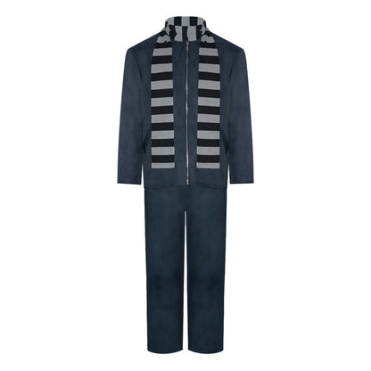 Adult Costume Gray Outfit Jacket Pants and Striped Scarf Adults Halloween Costume – alternate product view 2