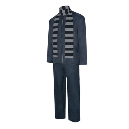 Adult Costume Gray Outfit Jacket Pants and Striped Scarf Adults Halloween Costume – alternate product view 5