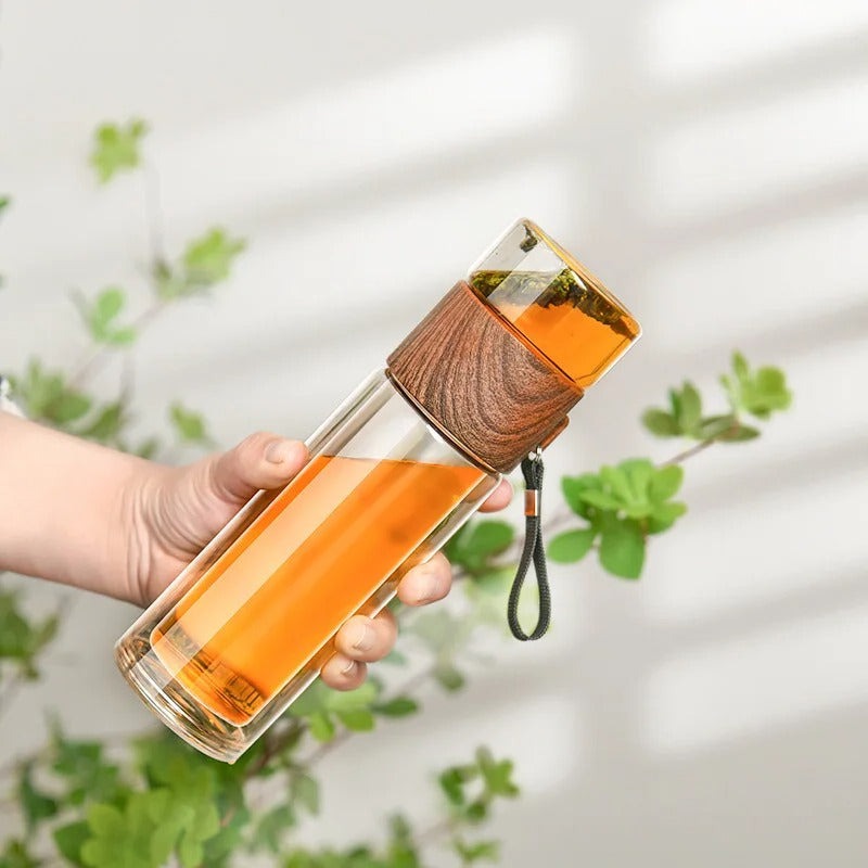 Glass Vacuum Bottle – Clear Insulated Drinkware Design