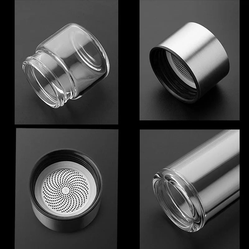 Glass Vacuum Bottle – Clear Insulated Drinkware Design – alternate product view 5