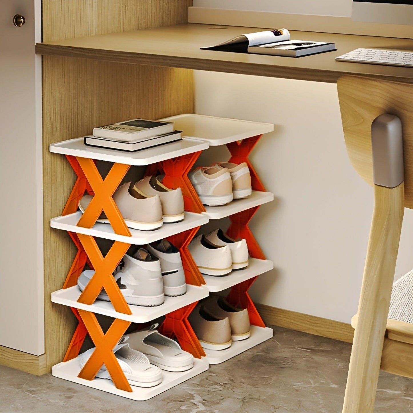 Shoe rack foldable with 3-7 layers – alternate product view 2