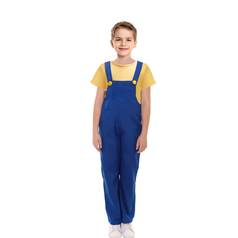 Boys Costume Yellow shirt and Denim overalls Kids Costumes Halloween Costumes – alternate product view 2