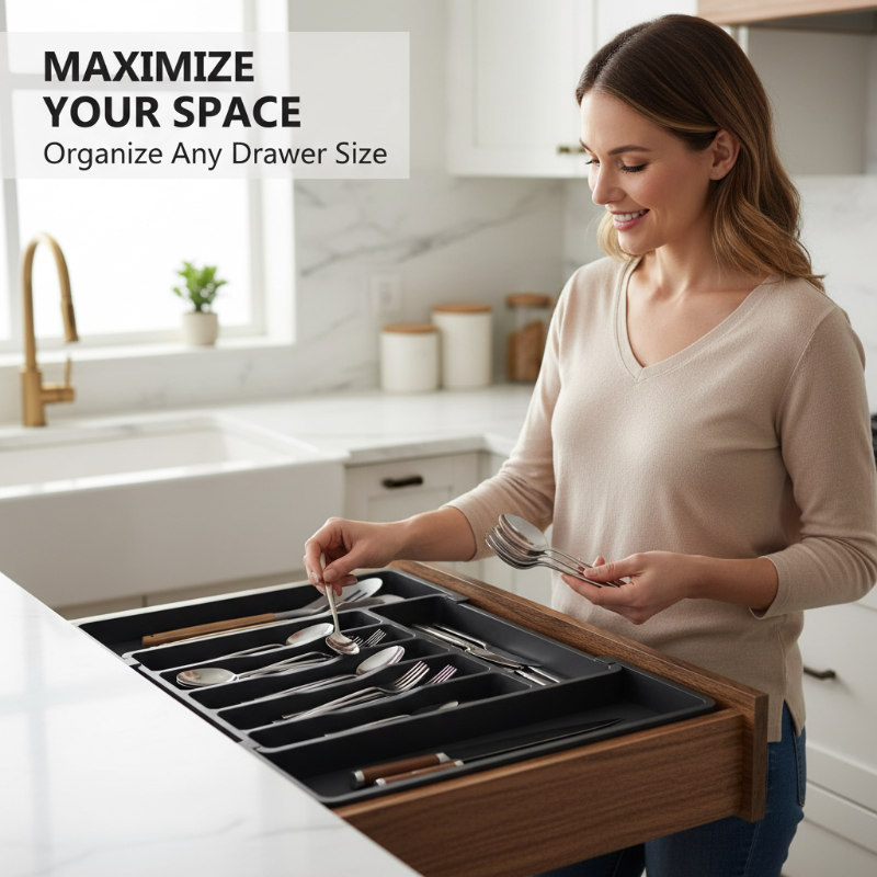 Expandable Cutlery Drawer Organizer – Adjustable 33–57 cm – alternate product view 12