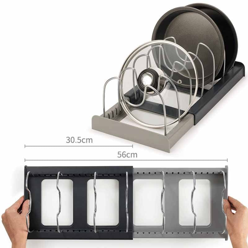 Expandable Pan & Lid Organizer – 7 or 10 Compartments – alternate product view 10