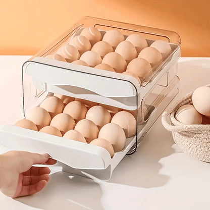 Two-Tier Refrigerator Egg Organizer – Pull-Out Drawer Design – alternate product view 5