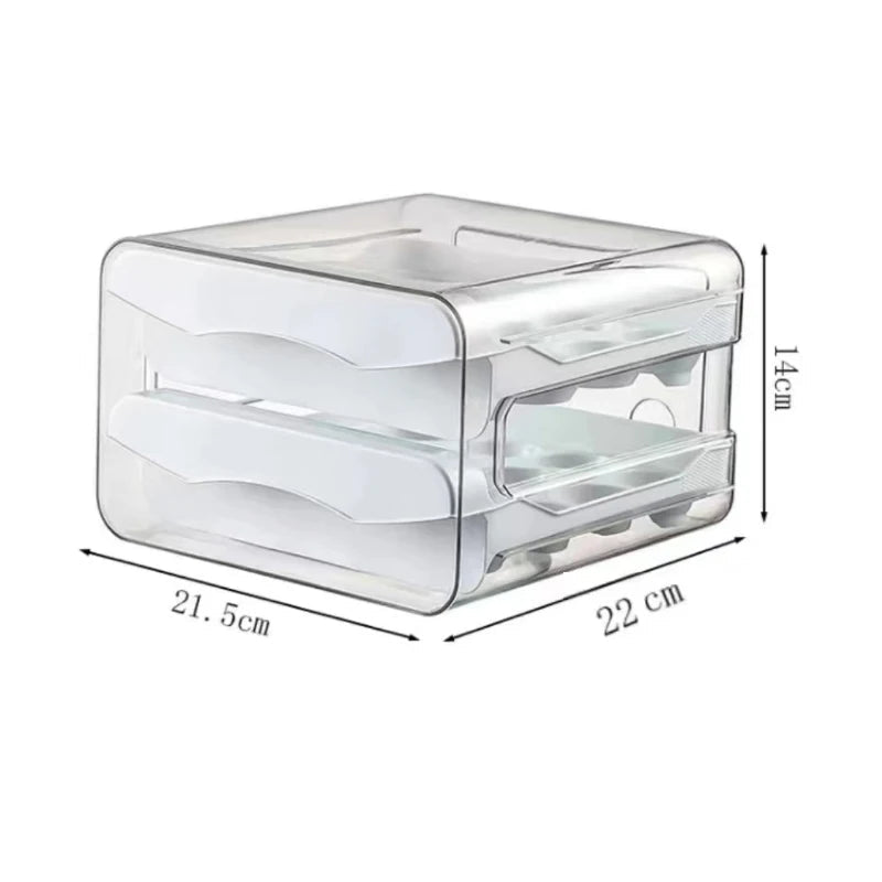 Two-Tier Refrigerator Egg Organizer – Pull-Out Drawer Design – alternate product view 8