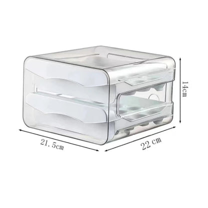 Two-Tier Refrigerator Egg Organizer – Pull-Out Drawer Design – alternate product view 8