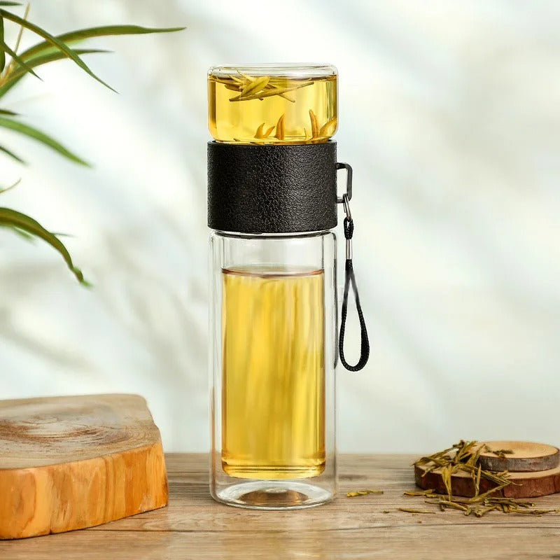Glass Vacuum Bottle – Clear Insulated Drinkware Design – alternate product view 8