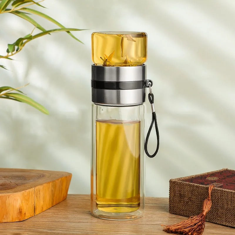Glass Vacuum Bottle – Clear Insulated Drinkware Design – alternate product view 11